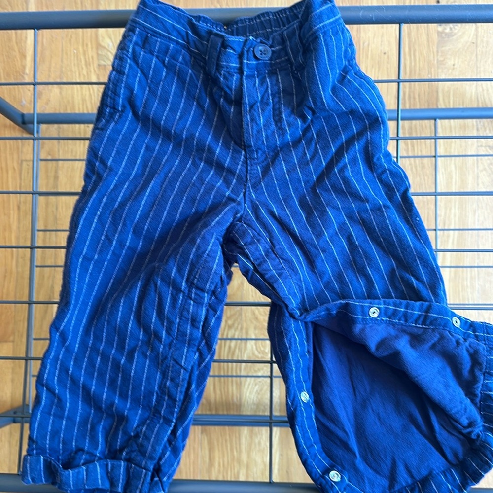 Baby gap size 18 to 24 months navy blue with pinstripes pants